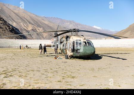 Panjshir Situation nach Ermächtigung Taliban und brechen den Widerstand Soldat. Ahmad Masoud will ihren Vaterweg fortsetzen, aber`s ist nicht erfolgreich. Stockfoto